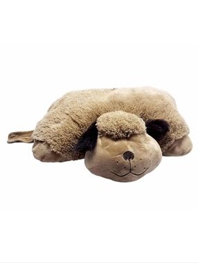 Pillow Pet Stuffed Animal Brown Dog 18" Puppy Plush Pillow Cleaned Read Below